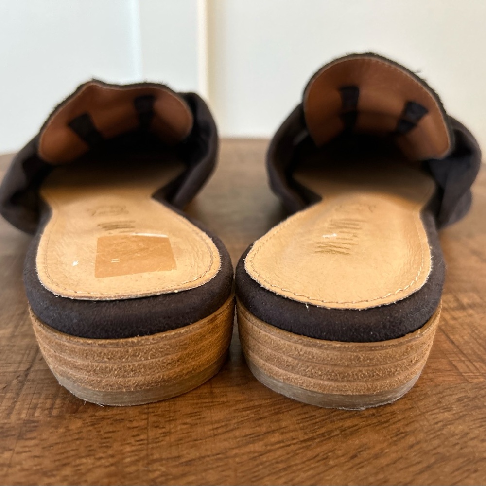🌶️ Miim Leather Gray Shoes Pointy Flats Size 8 - Picture 7 of 7